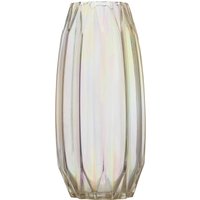 Orsina Large Glass Vase with Iridescent Finish in Clear