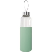 Orsina Spacious Glass Mug With Mint Silicone Sleeve, Easily Maintained Mug Glassware, Versatile Clear Glass Mugs