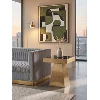 Orsina Durable Design Square Gold Finish Side Table, Sleek Design Modern Side Table, Stylish Square Side Table