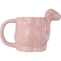 Orsina Elegant Design Dinosaur Mug, Versatile Small Milk Mug For Bedroom, Dishwasher Safe Coffee Mug For Livingroom in Pink