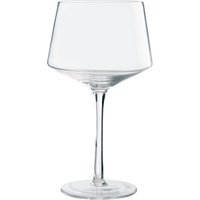 Orsina Set of 2 Tapered Gin Glasses, Clear Crystal Gin Goblets With Angled Bowl, Fancy Gin Glasses For Home Bars