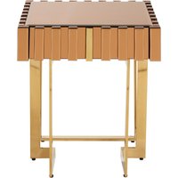 Orsina Modern Design Side Table, Spacious Nesting Table For Patio, Classic Bedside Table, Distinctive Square Table in Gold