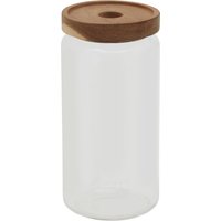Orsina 1000ml Glass Jar, Clear Glass with Airtight Silicone Seal & Metallic Lid, Perfect for Kitchen Storage