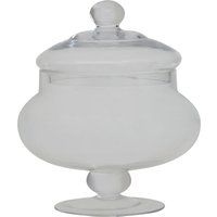 Orsina Versatile Clear Glass Candy Small Storage Jar, Elegant Storage Jar For Kitchen, Functional Glass Container