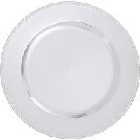 Functional Finish Dotted Charger Plate Minimalist Dinner Plate Reliable Finish Dinner Plate Silver
