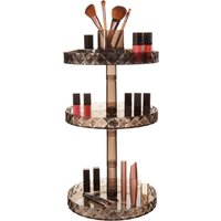 Orsina Beauty Three Tier Revolving Cosmetics Organiser in Black