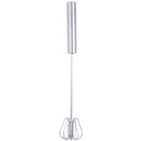 Orsina Durable Press & Spin Silver 35cm Whisk, Innovative Stainless Steel Whisk, Effortless Mixing Best Whisk