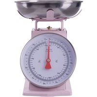 Orsina Versatile 5kg Grey Retro Kitchen Scale, Premium Constructed Kitchen Scale, Iron Constructed Baking Scale in Pink