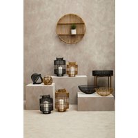 Orsina Wire Round Wall Shelf, Modern Metal Wall Shelf, Luxury Wall Shelf, Wall Shelf for Living Room in Gold