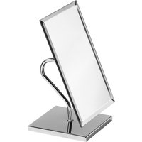 Orsina Free Standing Rectangular Table Mirror, Stable Dressing Mirror, Light Weight Dressing Table With Base in Silver
