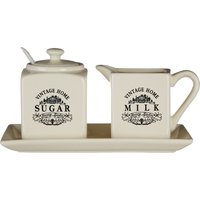 Orsina Vintage Home Square Cream Sugar & Milk Set