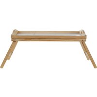 Orsina Practical White Top Bed Tray, Functional Design Wooden Breakfast Tray For Bedroom, Versatile Eating Tray in Natural