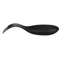 Orsina Red Enamel Spoon Rest, Durable Metal Holder With Glossy Enamel Finish, Keeps Worktops Clean & Organised in Black
