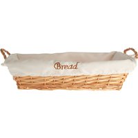 Natural Rectangular Wicker Bread Basket Inner Stylish Serving Basket Soft Lining Bread