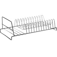 Orsina Chrome Rectangular Dish Rack, Wire Rack With Ample Space For Plates, Bowls & Cups, Sleek Chrome Finish in Silver