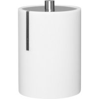 Orsina White Cotton Bud Holder, Cotton Swab Storage Container, Subtle Cotton Bud Dispenser, Travel Earbud Container