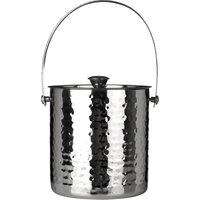 Orsina Hammered Effect Stainless Steel Ice Bucket in Silver
