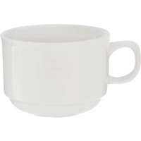 Orsina Mocca Stacking Cup White, Durable Porcelain Coffee Cup, Modern Design Stackable Mug, Cute Mug For Kitchen in White