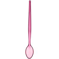 Orsina Durable Set Of Six Clear Plastic Sundae Spoons in Pink