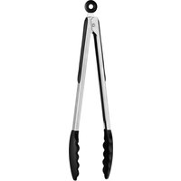 Stainless Steel Tongs Red Silicone Tips Heat Resistant Tongs Grip Kitchen Tongs Sliding Lock