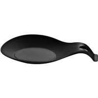 Orsina Red Silicone Spoon Rest, Heat-Resistant Holder for Keeping Worktops Clean, Modern Red Design in Black