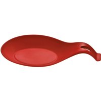 Orsina Red Silicone Spoon Rest, Heat-Resistant Holder for Keeping Worktops Clean, Modern Red Design