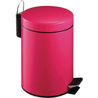 Premier Housewares Stylish Design 3Ltr Turqoise Pedal Bin, Compact Composite Bin For Kitchen, Convenient Bin With Handle in Pink