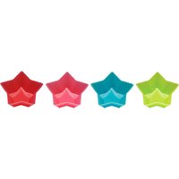 Orsina Set of Four Non-Stick Star Silicone Moulds, Flexible Molds for Baking, Chocolate, & Soap Making
