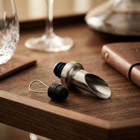 Orsina Versatile Stainless Steel Wine Pourer & Stopper, Secured Wine Bottle Stopper & Pourer, Durable Pourer in Silver