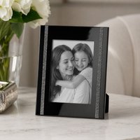 Orsina Silver Plate Steel Black 4 x 6 Photo Frame
