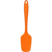 Orsina BPA-Free Light Green Silicone Turner, Nonstick-Safe Spatula, Stain Resistant Tapered Handle Kitchen Turner in Orange