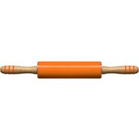 Non Stick Zing Silicone Rolling Pin Heat Resistant Rolling Pin Durable Wooden Pin KItchen Orange