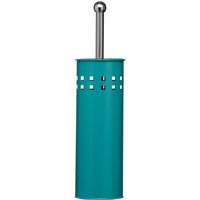 Orsina Unique Turquoise Square Design Toilet Brush, Cut-Out Loo Brush For Everyday Use, Durable Lavatory Brush in Blue
