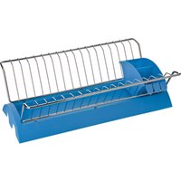 Orsina Blue Plastic & Chrome Wire Dish Drainer, Durable Rack With Removable Drip Tray, Ideal For Drying Plates