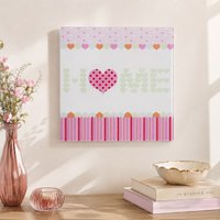 Orsina Home Glass Print Home Wall Décor in Pink