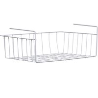 Orsina White Under Shelf Large Storage Basket, Space-Saving Metal Organizer For Kitchen Or Pantry Shelves, Wire