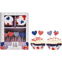 Orsina I Love UK Cupcake Cases & Toppers Set