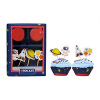 Orsina Cupcake Paper Holders & Topper Sticks, 24 Paper Cupcake Cases With Toppers, Baking Accessories For Parties