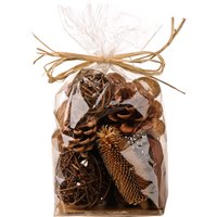 Orsina Vanilla Scented Pot Pourri - 200g, Decorative Dried Flower Mix Infused With Sweet Vanilla Fragrance in Brown