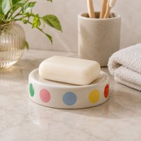 Orsina Multi Dot Bathe Multi Coloured Dot Soap Dish