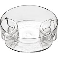 3 Section Curved Sided Glass Serving Dish