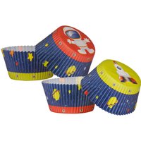 Orsina 40Pcs Large Cupcake Cases, Space Design Cupcake liners With Stars & Planets, Baking Cups For Kid's Parties