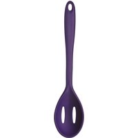 Orsina Yellow Silicone Slotted Spoon, Heat Resistant Cooking Spoon to Drain Oil & Liquids, Non-Scratch Kitchen Spoon in Purple