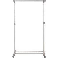 Orsina Clothes Rack Clothes Hanging Rail With Shoe Rack in Silver