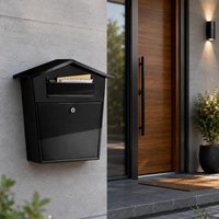 Sturdy Build Galvanised Metal Tapered Mail Box Steel Constructed Mail Box Tapered Design Letter Box