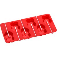 Orsina Heart-Shaped Silicone Cake Pop Mould, 6-Cavity Non-Stick Heart Cake Mold With 12 Sticks, Silicone Baking Tray in Red