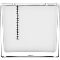 Orsina White Acrylic & Crystal Toothbrush Holder in Silver