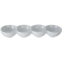 Orsina Versatile 4 Section Snack Dish, Premium Porcelain Snack Dish, Practical Snack Tray For Kids Parties in White
