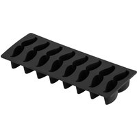 Orsina Moustaches Design Ice Cube Tray, Unique Ice Cube Tray, Thermoplastic Rubber Ice Freezing Tray in Black