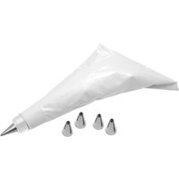 Orsina Assorted Cake Decorating Set With 5 Nozzles, Creative Cake Decorating Set For Kids Birthday Parties in White
